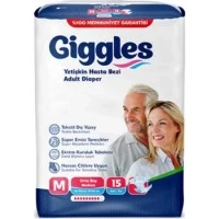 Подгузники для взрослых Giggles Medium 70-120 см, 15 шт 