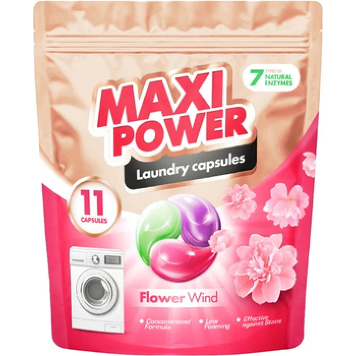 Капсулы для стирки Maxi Power Flower Wind, 11 шт  - 