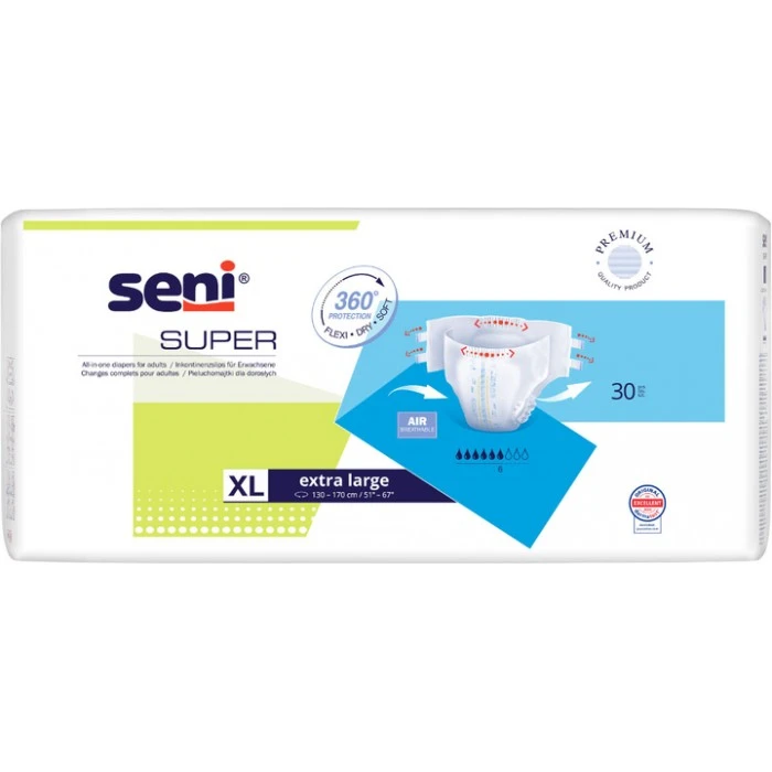 Підгузки для дорослих Seni Super Extra Large (130-170 см), 30 шт - 