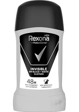 Дезодорант-антиперспірант Rexona Невидимий на чорному і білому стик, 50 мл