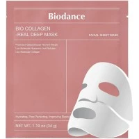 Гидрогелевая ночная маска Biodance Bio Collagen Real Deep Mask для глубокого увлажнения с коллагеном, ниацинамидом, экстрактом корня ириса, 34 г