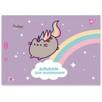 Альбом для рисования с перфорацией YES 130589 Pusheen А4, 20 листов (в ассортименте)
