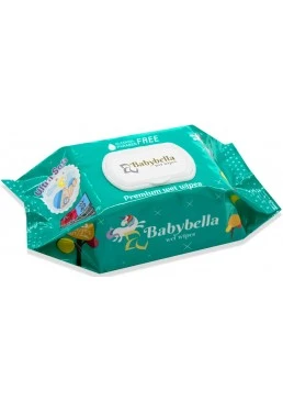 Серветки вологі дитячі гіпоалергенні "Babybella" FRESH з клапаном, 120 шт