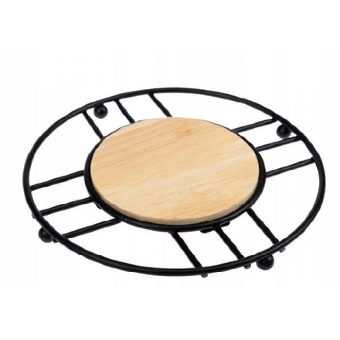 Подставка под горячий посуд черная м.YM-46064 - 