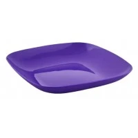 Тарелка пластиковая Алеана, 19х19х2,8 см (темно-сиреневая)