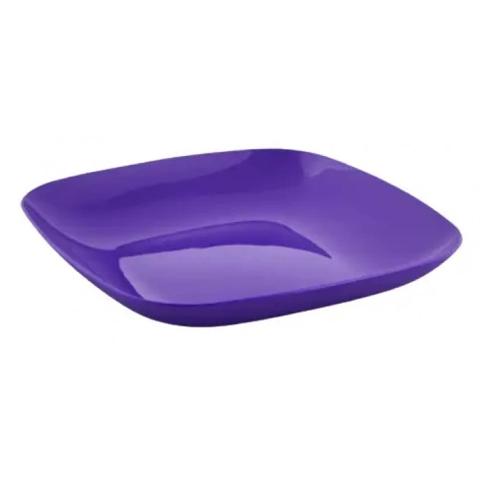 Тарілка пластикова Алеана, 19х19х2.8 см (темно-бузкова) - 