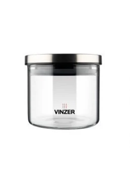 Ємність скляна VINZER 50732 для зберігання продуктів, 0.4 л