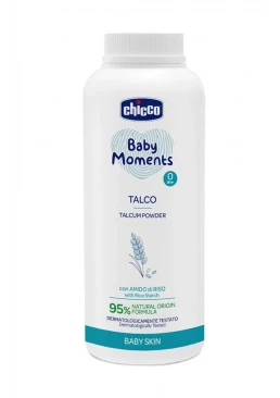 Тальк захисний Chicco Baby Moments з рисовим крохмалем, 150 г