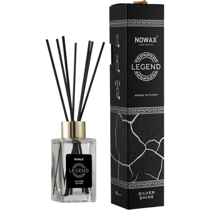 Аромадиффузор с палочками Nowax серия Legend Silver Shine, 90 мл - 