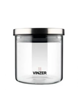 Ємність скляна VINZER 50733 для зберігання продуктів, 0.5 л