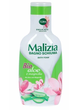 Гель-пена для ванны и душа Malizia с алоэ и магнолией, 1 л