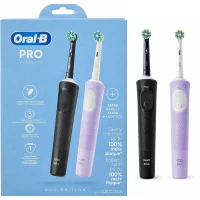 Набор электрических зубных щеток Oral-B Braun Vitality Pro D103, 2 шт (черная + лавандовая)