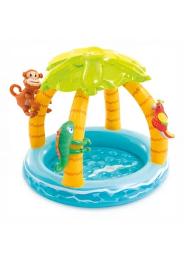 Надувной бассейн Intex Tropical Island 58417 с навесом, 102х86 см 
