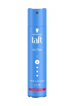 Лак для волос Taft Ultra Hairspray 4 с сильной фиксацией, 250 мл