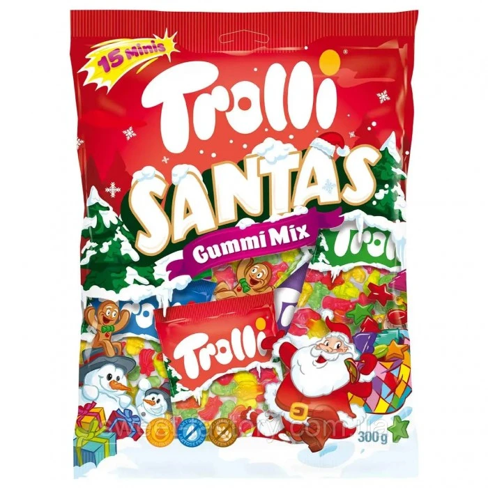 Мармелад Trolli Santas Gummi Mix Minis, 300 г (15 шт) - 