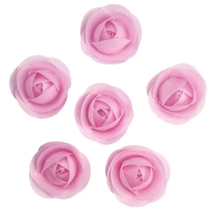 Вафельный декор «Ранункулюс розовый» - 
