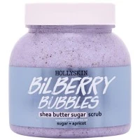 Цукровий скраб для тіла Hollyskin Bilberry Bubbles з олією ши та перлітом, 350 г