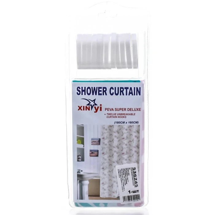 Шторка для ванной комнаты Xinyi, 180х180 см - 