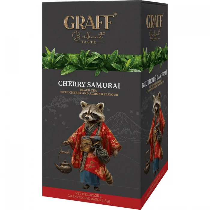 Чай чорний  Graff Cherry Samurai «Вишневий Самурай», 30 г (20 пакетиків) - 