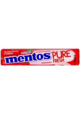 Гумка жувальна Mentos Pure fresh зі смаком полуниці, 16 г