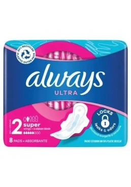 Прокладки гигиенические Always Ultra Super Plus Размер 2 Single, 8 шт