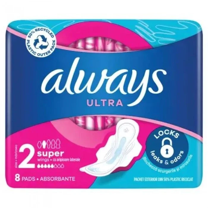 Прокладки гигиенические Always Ultra Super Plus Размер 2 Single, 8 шт - 