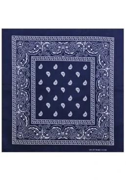 Бандана з візерунком Класик, 55х55 см (темно-синя)
