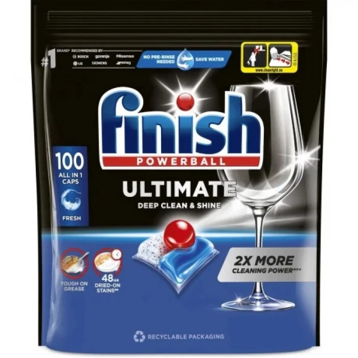 Капсулы для посудомоечных машин Finish Ultimate All in 1, 100 шт - 