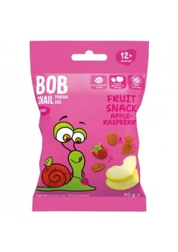 Фруктовий снек Равлик Боб Яблуко-малина, 40 г (з 12 місяців)