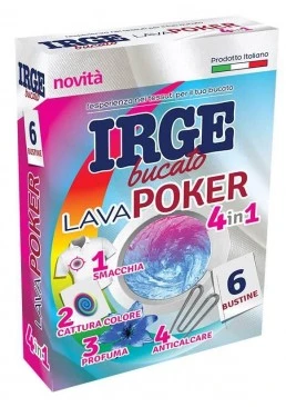 Саше для стирки IRGE Bucato LavaPoker 4in1, 6 шт