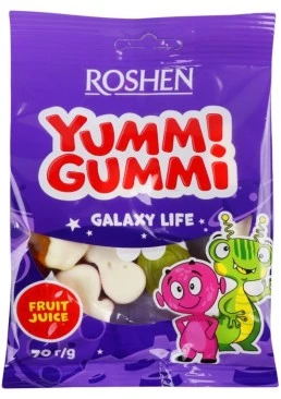 Конфеты желейные Roshen Yummi Gummi Galaxy Life, 70 г