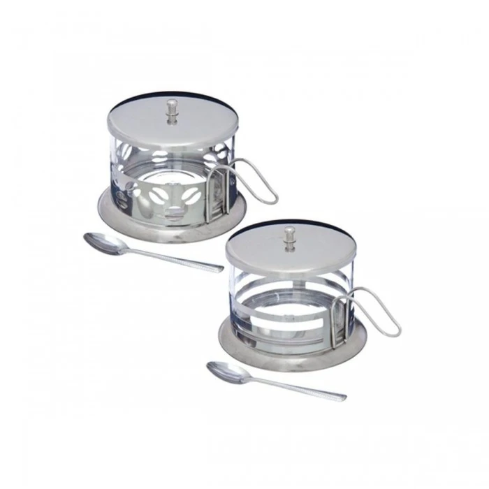 Сахарница Frico с ложкой (нержавеющая сталь), 225 мл - 