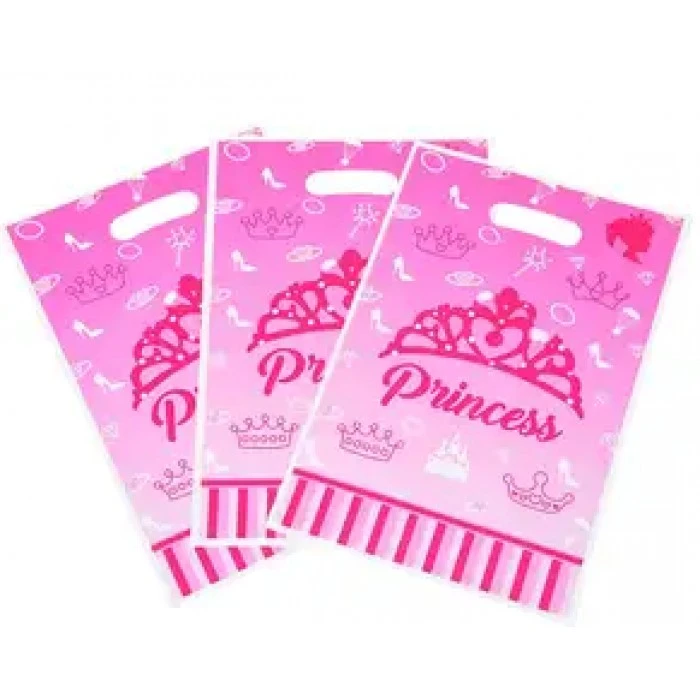 Набор пакетов подарочных полиэтиленовых "Принцессы", 16.5х25 см (10 шт) - 