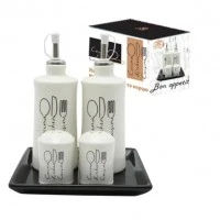 Набор посуды для хранения продуктов S&T Bon appetit, керамика, 5 предметов, белый (700-06-17)