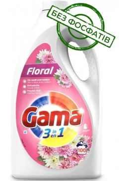 Гель для стирки Gama Floral с цветочным ароматом, 4.5 л (100 стирок)