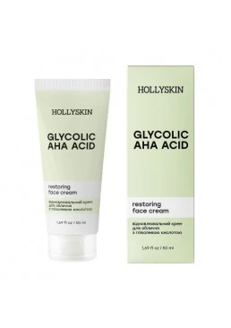 Восстанавливающий крем для лица с гликолевой кислотой Hollyskin Glycolic AHA Acid Face Cream, 50 мл 