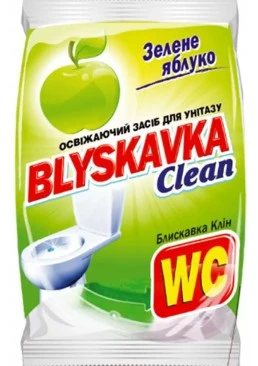 Освежающее средство для унитаза Blyskavka Clean зеленое яблоко, 37 г