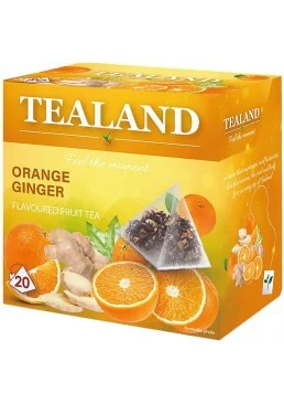 Чай фруктовий в пірамідках Tealand апельсин та імбир, 20 шт