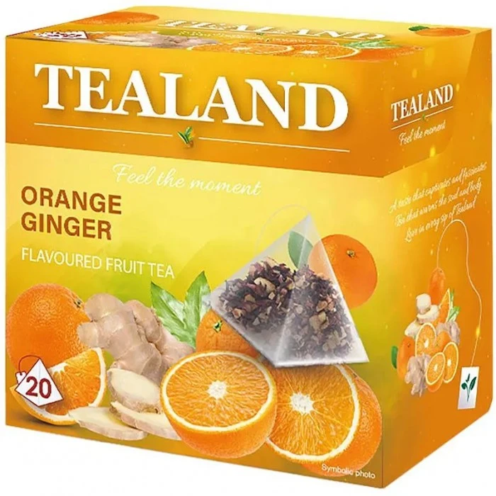 Чай фруктовий в пірамідках Tealand апельсин та імбир, 20 шт - 