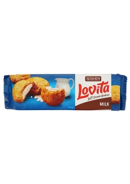 Печиво Roshen Lovita Soft Cream Cookies з молоком, 127 г
