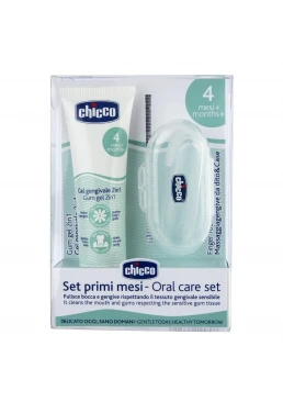 Набор Chicco My First Toothbrush Set (зубная щетка-массажер и гель)