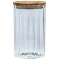 Ємність скляна з дерев'яною кришкою Vittora VT-7611, 1100 мл