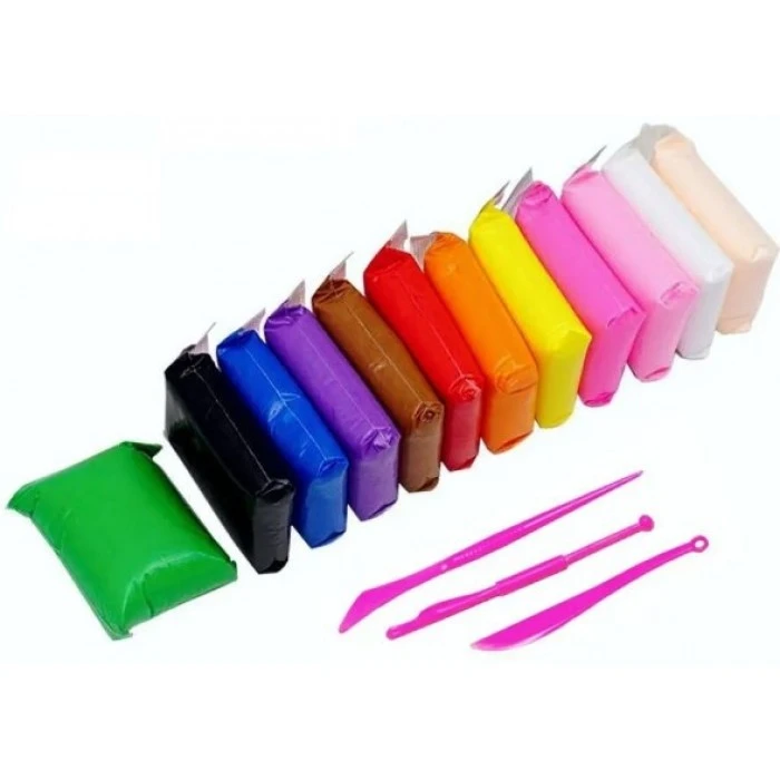 Воздушный легкий пластилин для лепки, 12 цветов  - 