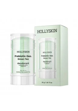 Парфюмированный дезодорант Hollyskin Prebiotic Deo. Green Tea женский с гиалуроновой кислотой и пребиотиками, 50 г