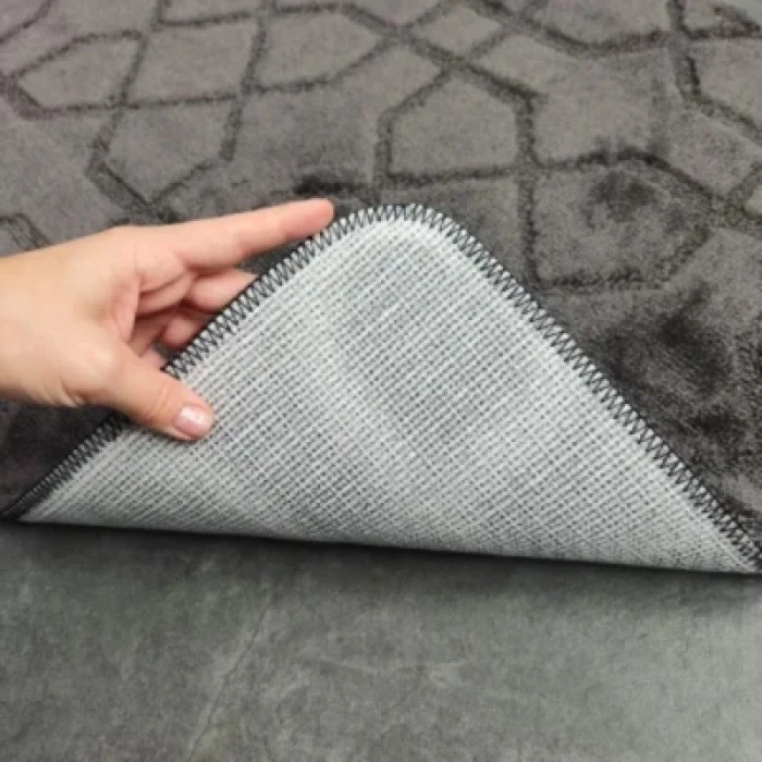 Набор ковриков для ванной комнаты Dariana Standard геометрия, 2 шт (серый) - 