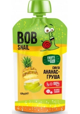Пюре фруктовое Bob Snail Ананас-Груша-Яблоко пастеризованное, 120 г