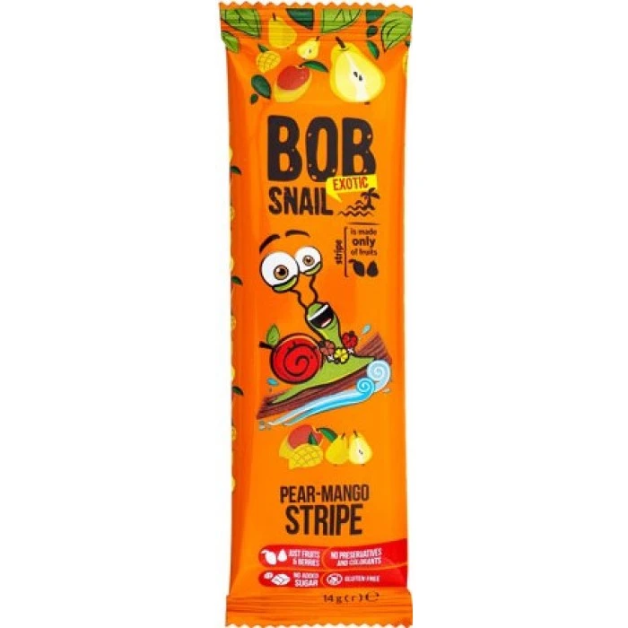 Натуральна цукерка Bob Snail Груша-Манго, 14 г - 