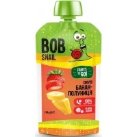 Пюре фруктове Bob Snail Банан-Полуниця пастеризоване, 120 г