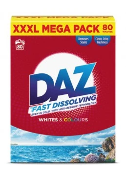 Стиральный порошок для всех типов тканей DAZ Whites&Colours, 4 кг (80 стирок)