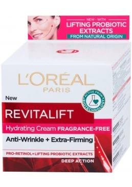 Дневной увлажняющий крем-уход L'Oreal Paris Revitalift для разглаживания кожи лица и против морщин, 50 мл